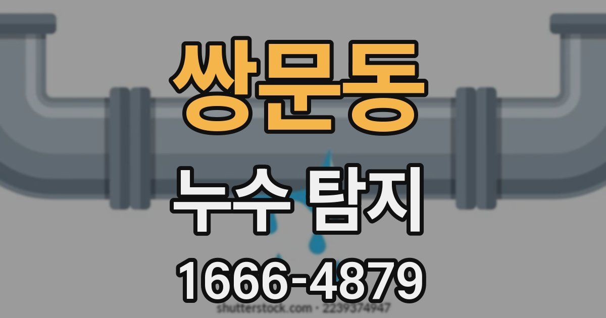 쌍문동 누수 탐지
