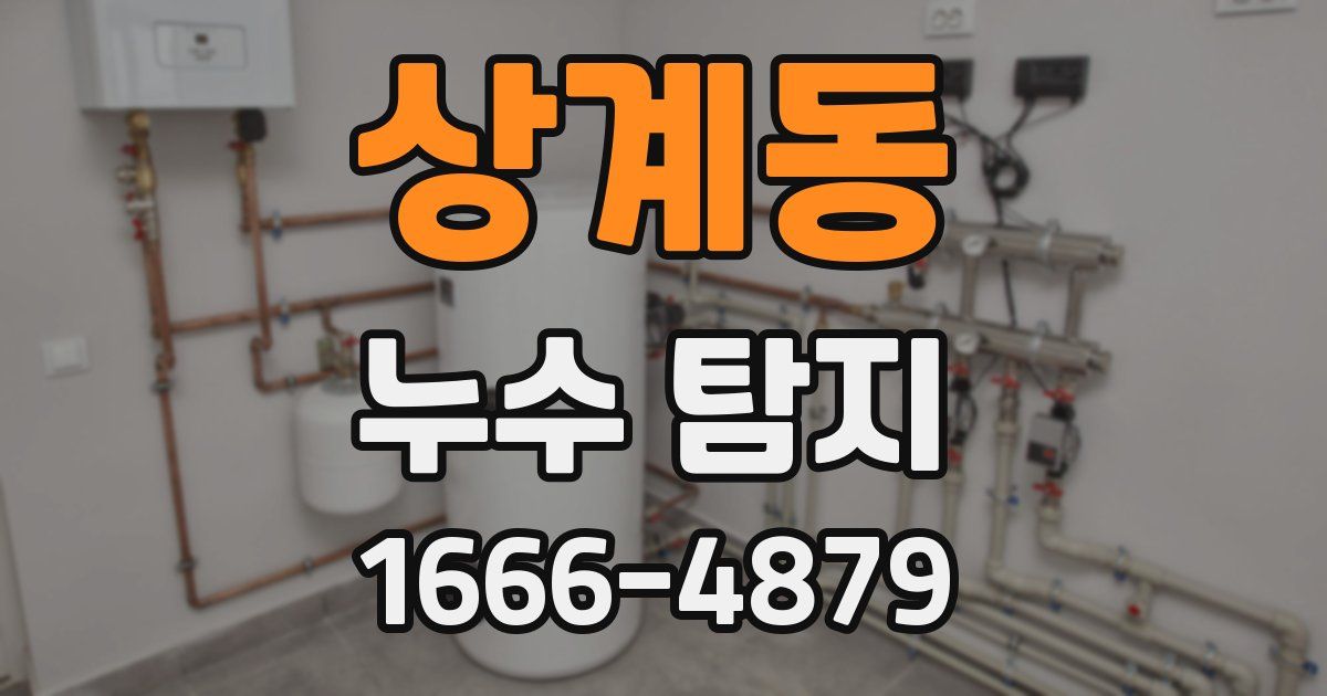 상계동 누수 탐지