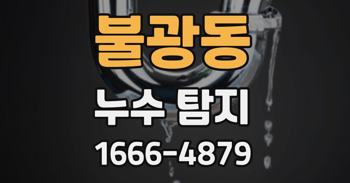 불광동 누수 탐지