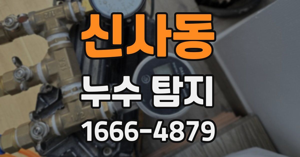 신사동 누수 탐지