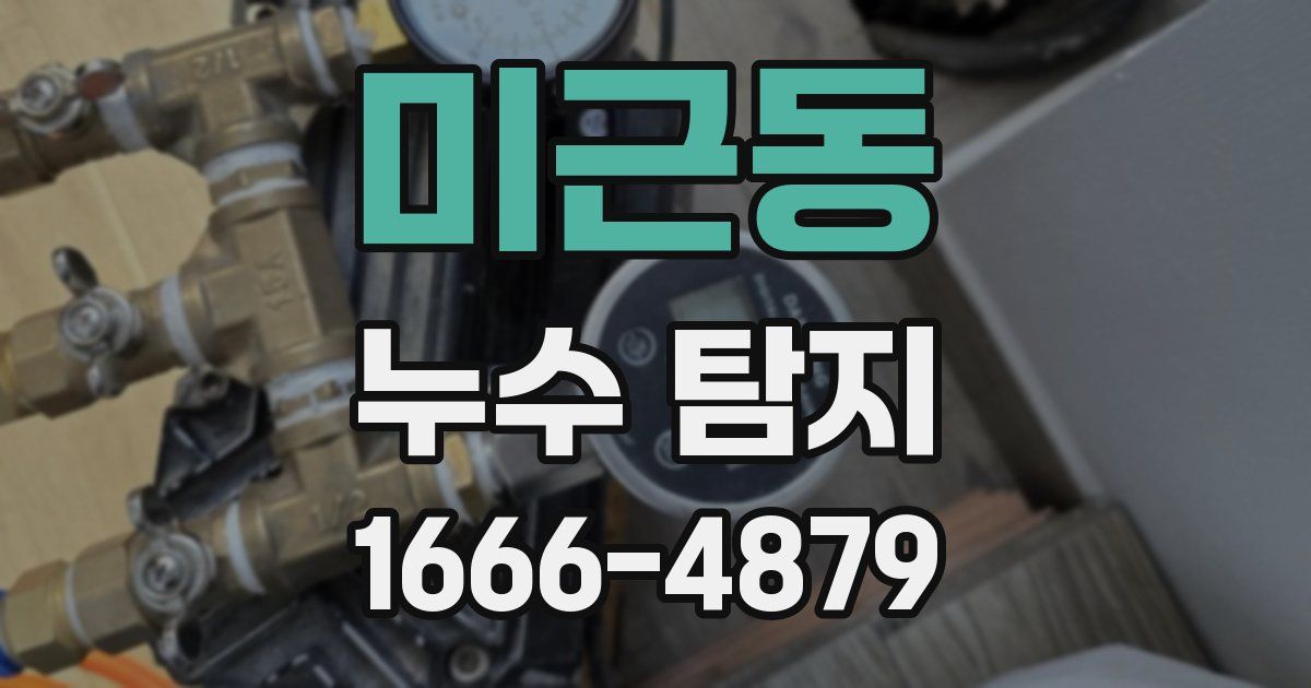 미근동 누수 탐지