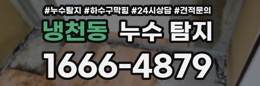 냉천동 누수 탐지
