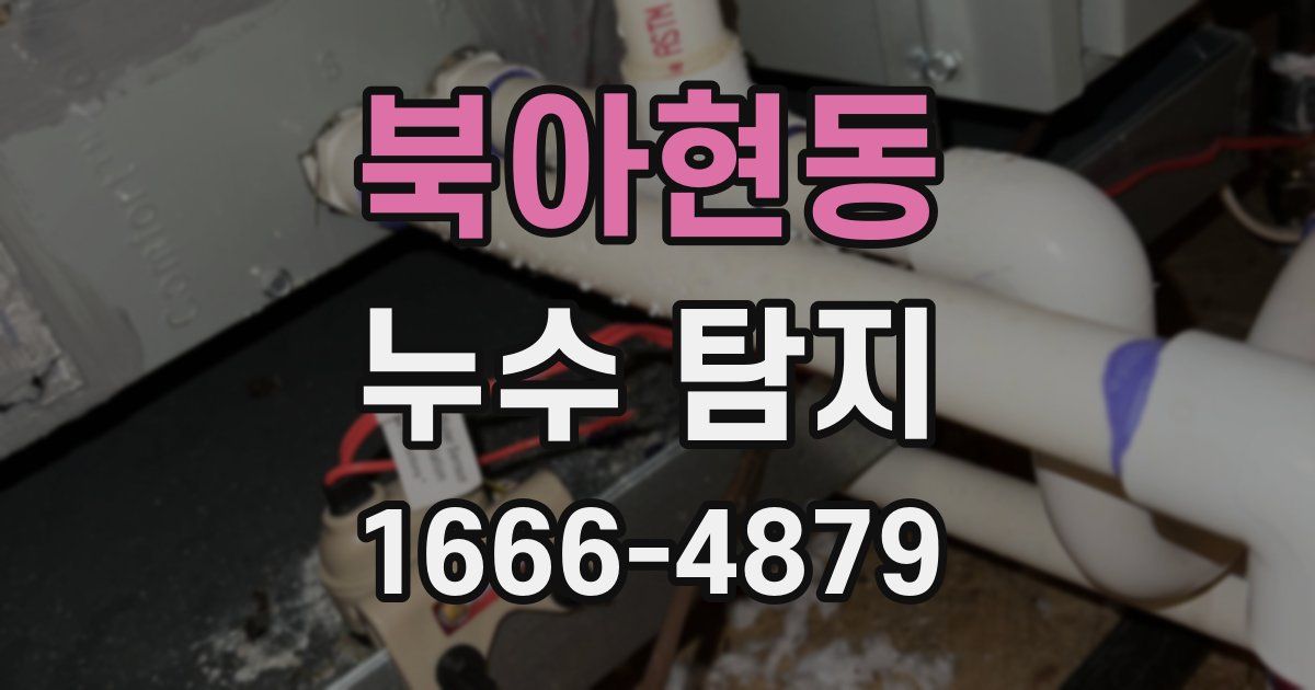 북아현동 누수 탐지