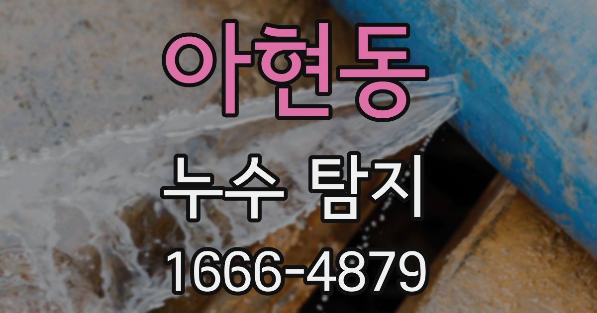 아현동 누수 탐지