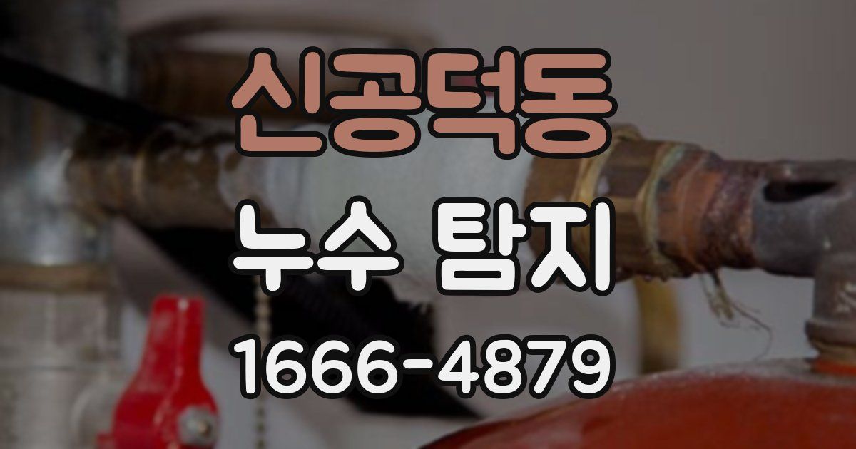 신공덕동 누수 탐지