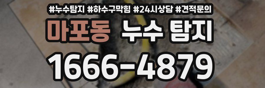 마포동 누수 탐지