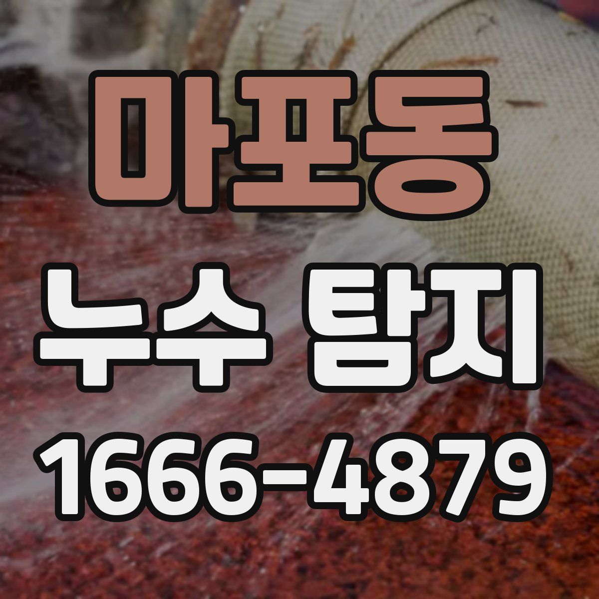 마포동 누수 탐지