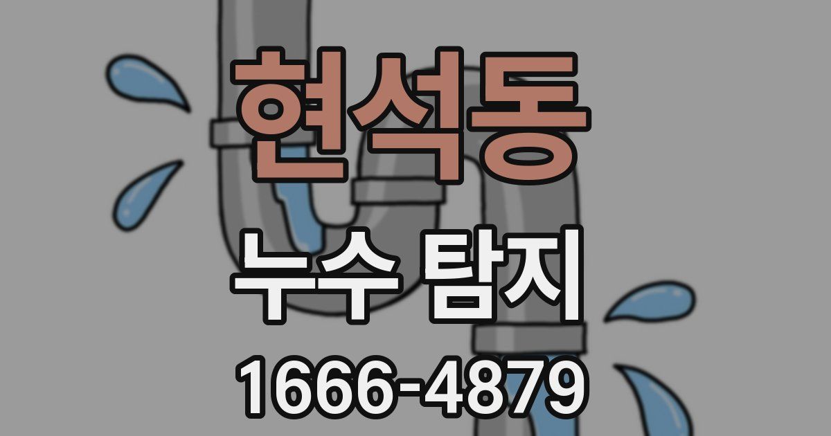 현석동 누수 탐지