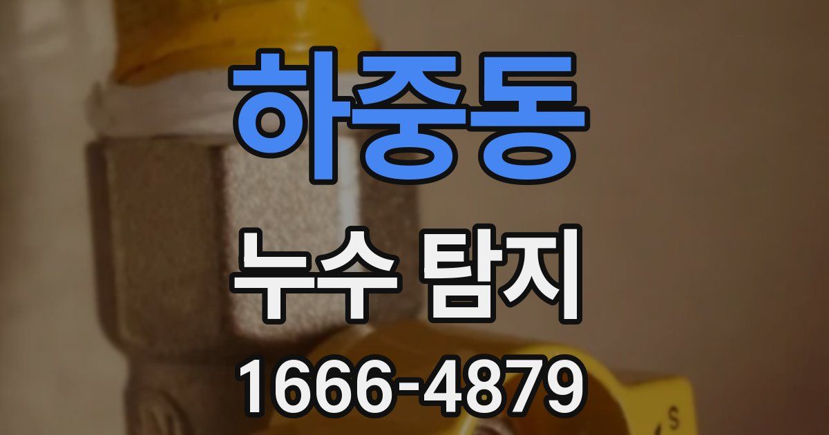 하중동 누수 탐지