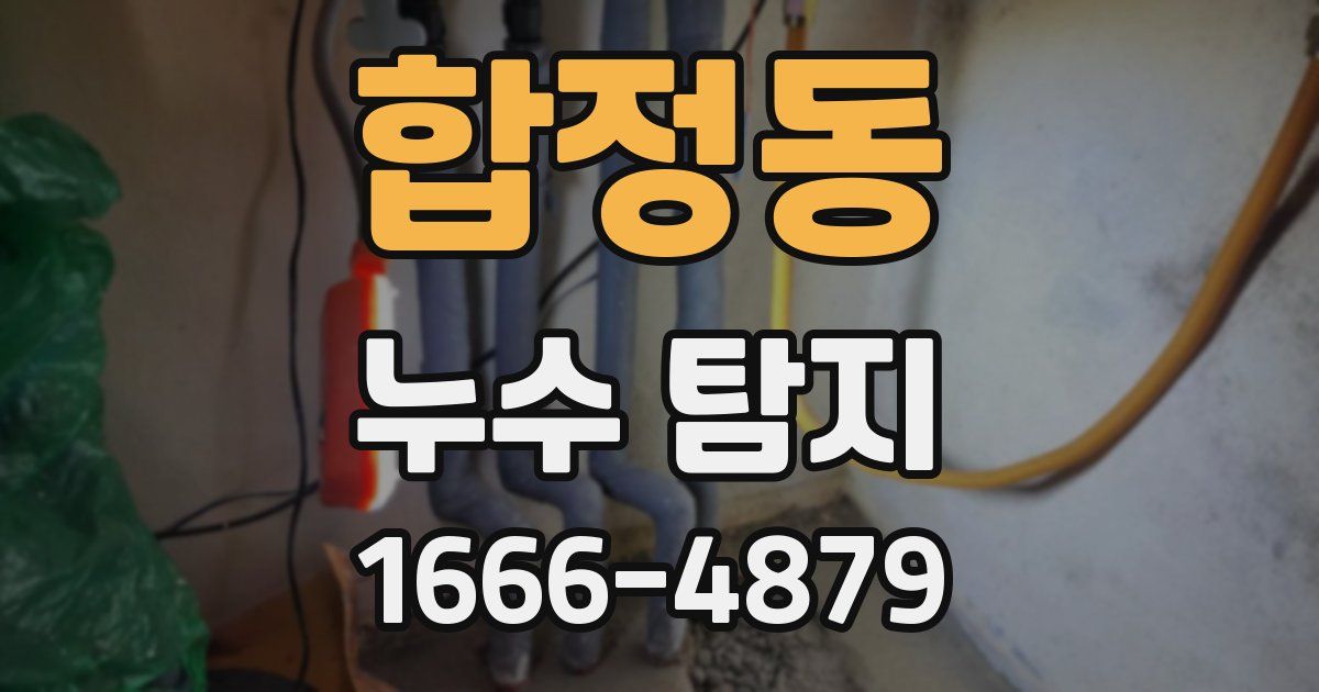 합정동 누수 탐지
