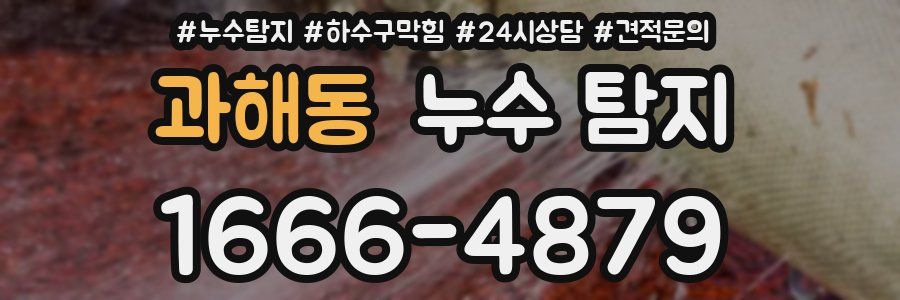 과해동 누수 탐지