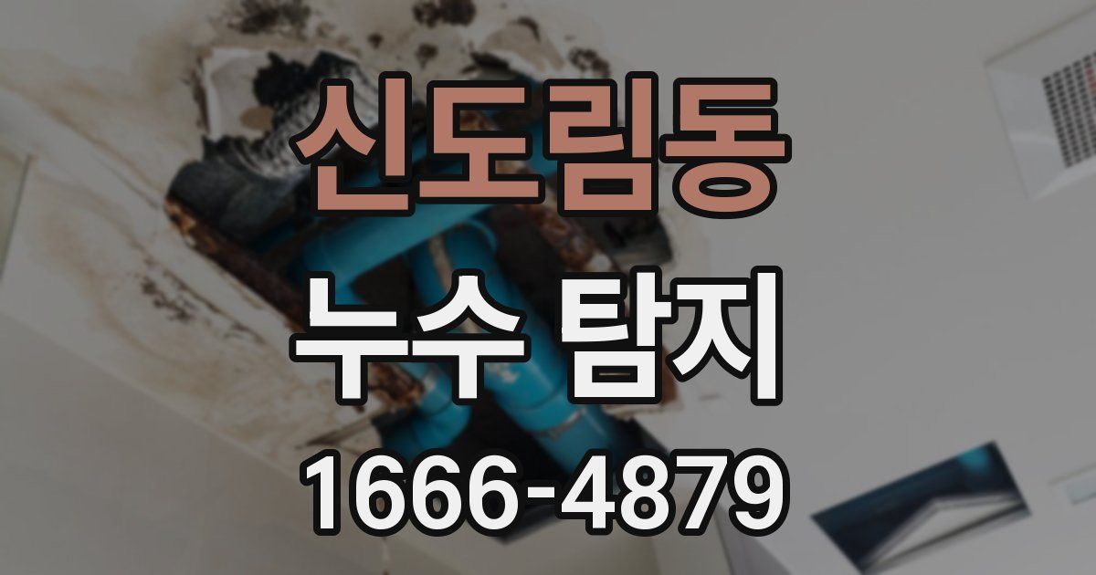 신도림동 누수 탐지