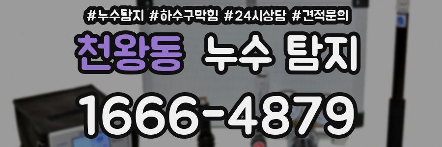 천왕동 누수 탐지