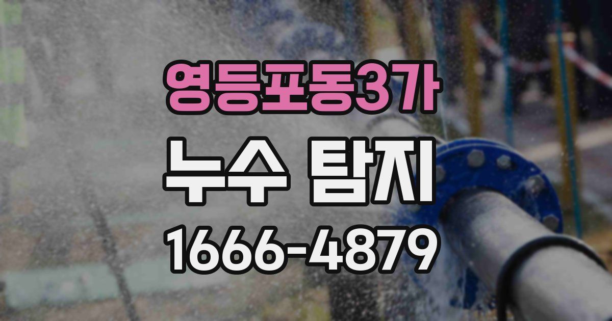 영등포동3가 누수 탐지