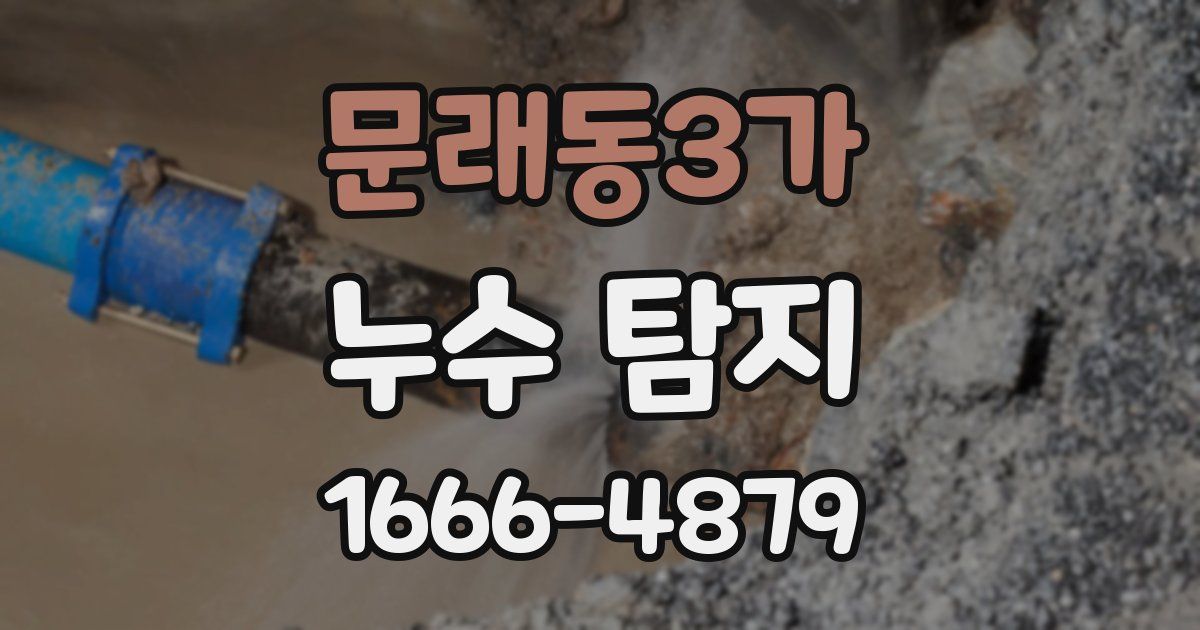 문래동3가 누수 탐지