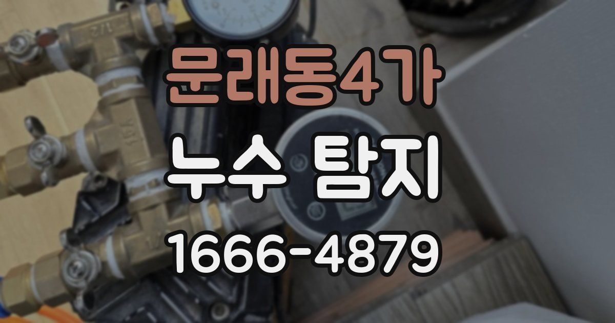 문래동4가 누수 탐지