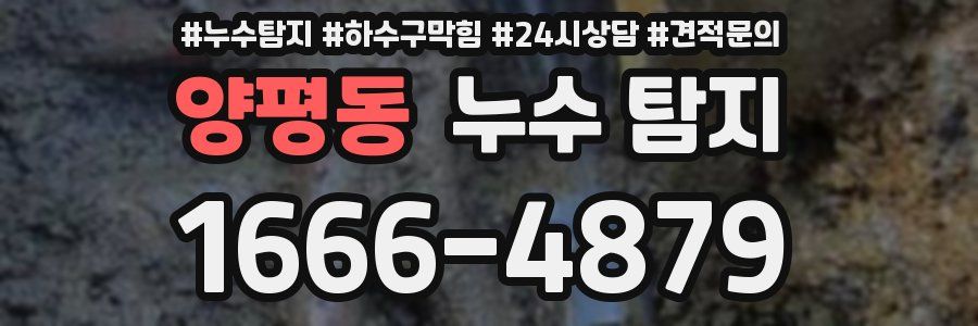 양평동 누수 탐지