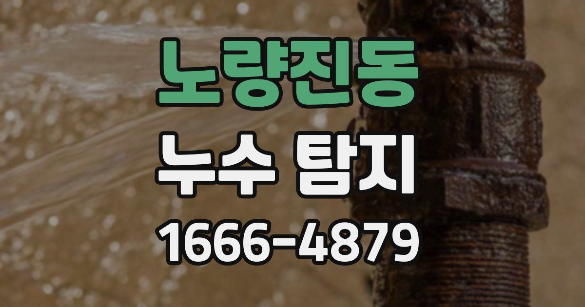 노량진동 누수 탐지