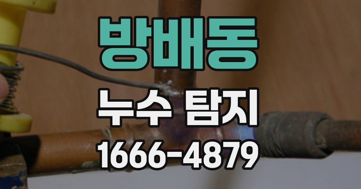 방배동 누수 탐지