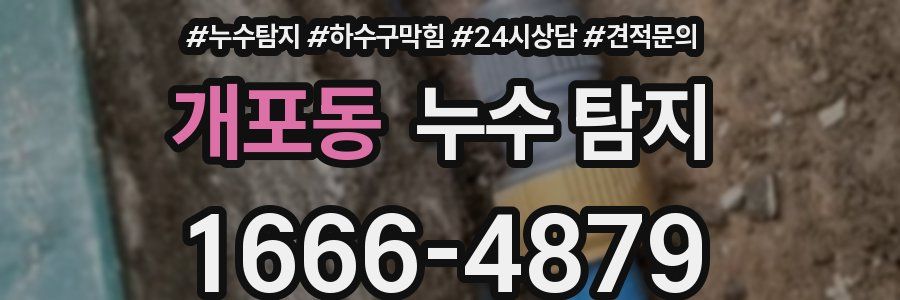 개포동 누수 탐지