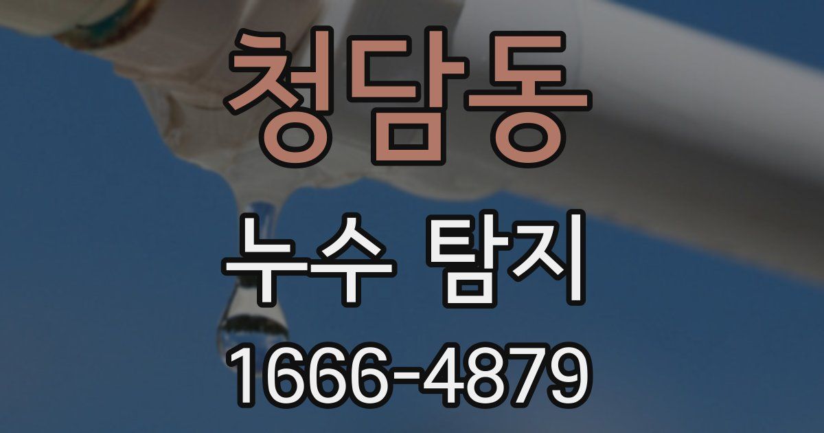 청담동 누수 탐지