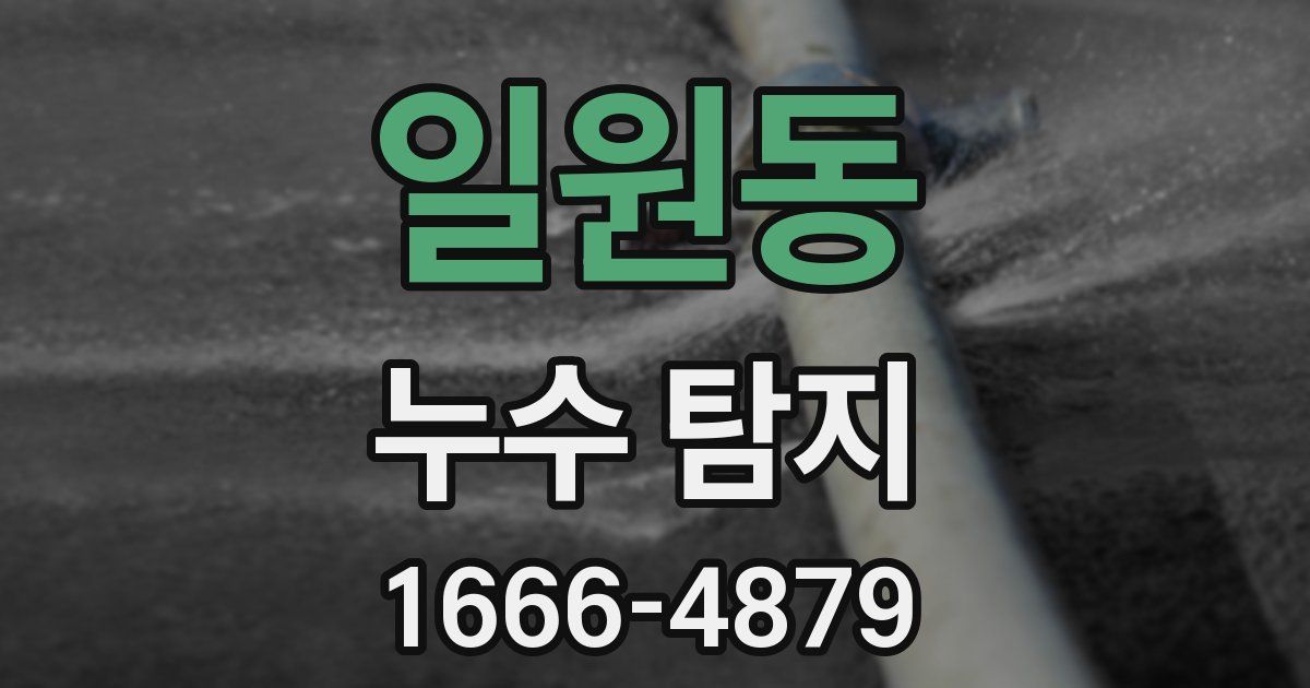 일원동 누수 탐지