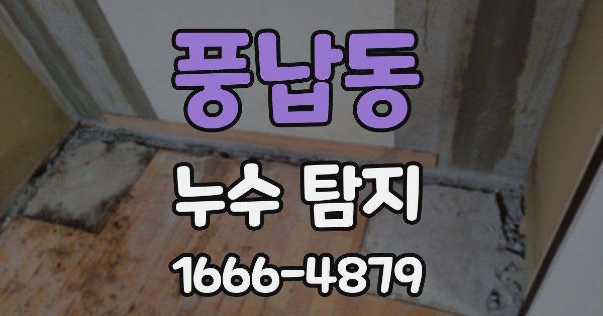 풍납동 누수 탐지