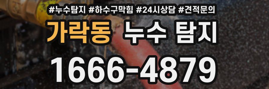 가락동 누수 탐지