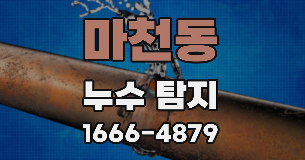 마천동 누수 탐지