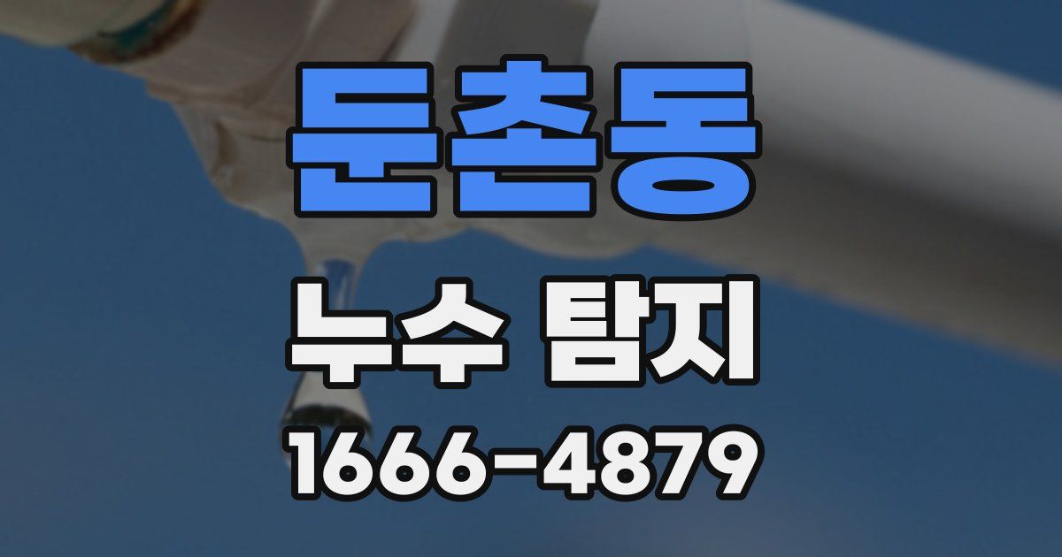 둔촌동 누수 탐지