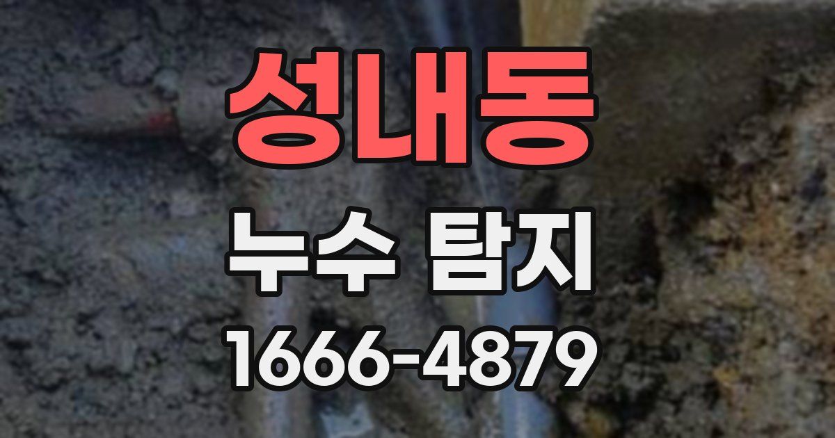 성내동 누수 탐지