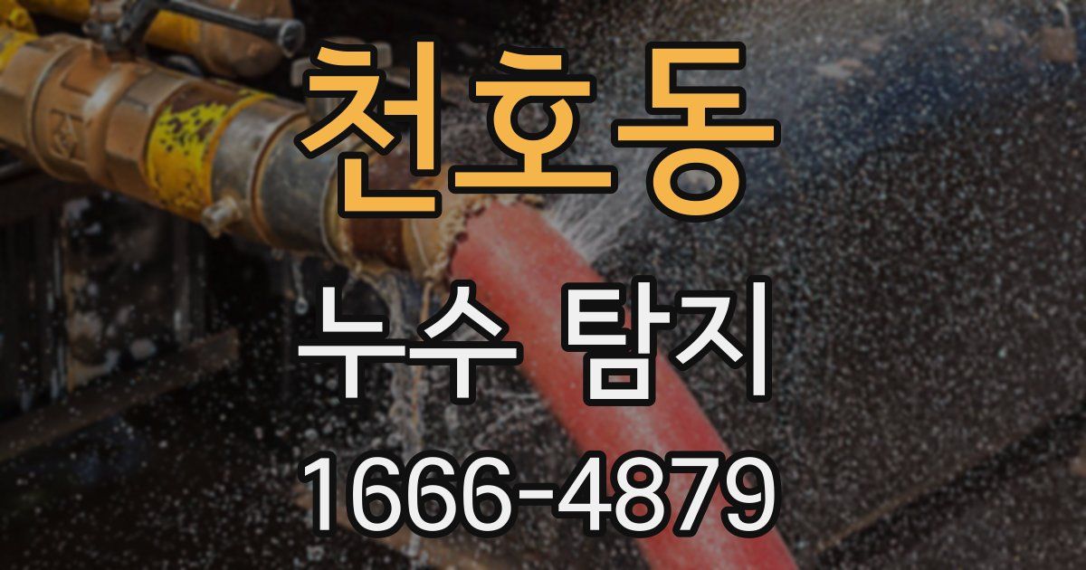 천호동 누수 탐지