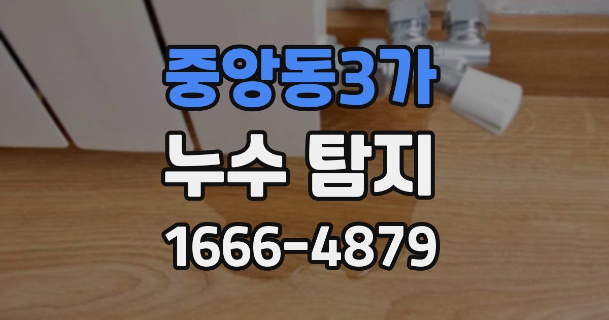 중앙동3가 누수 탐지