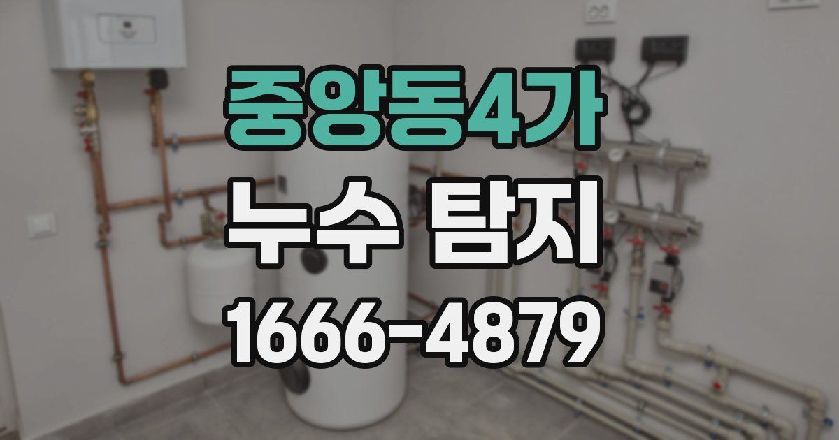 중앙동4가 누수 탐지