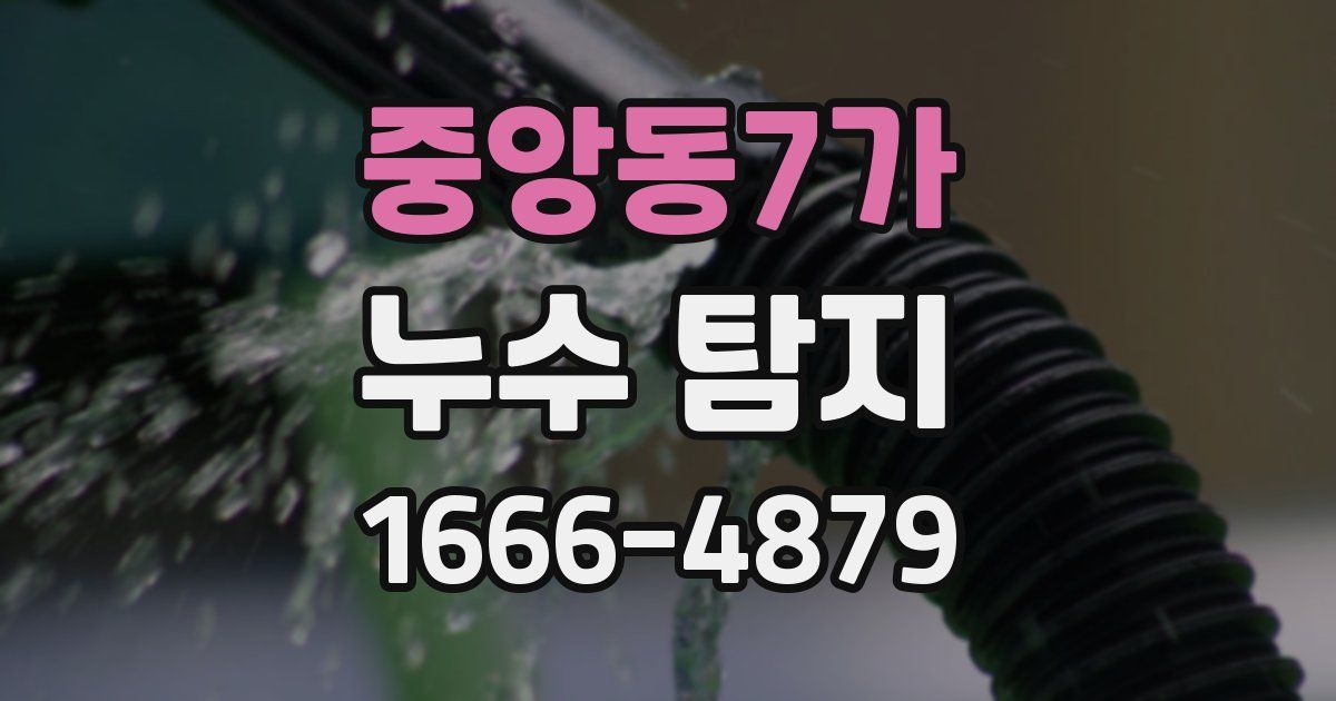 중앙동7가 누수 탐지