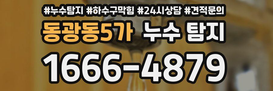 동광동5가 누수 탐지