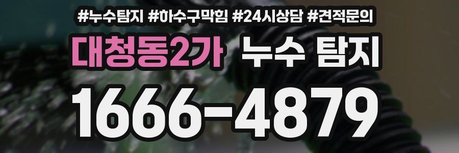 대청동2가 누수 탐지