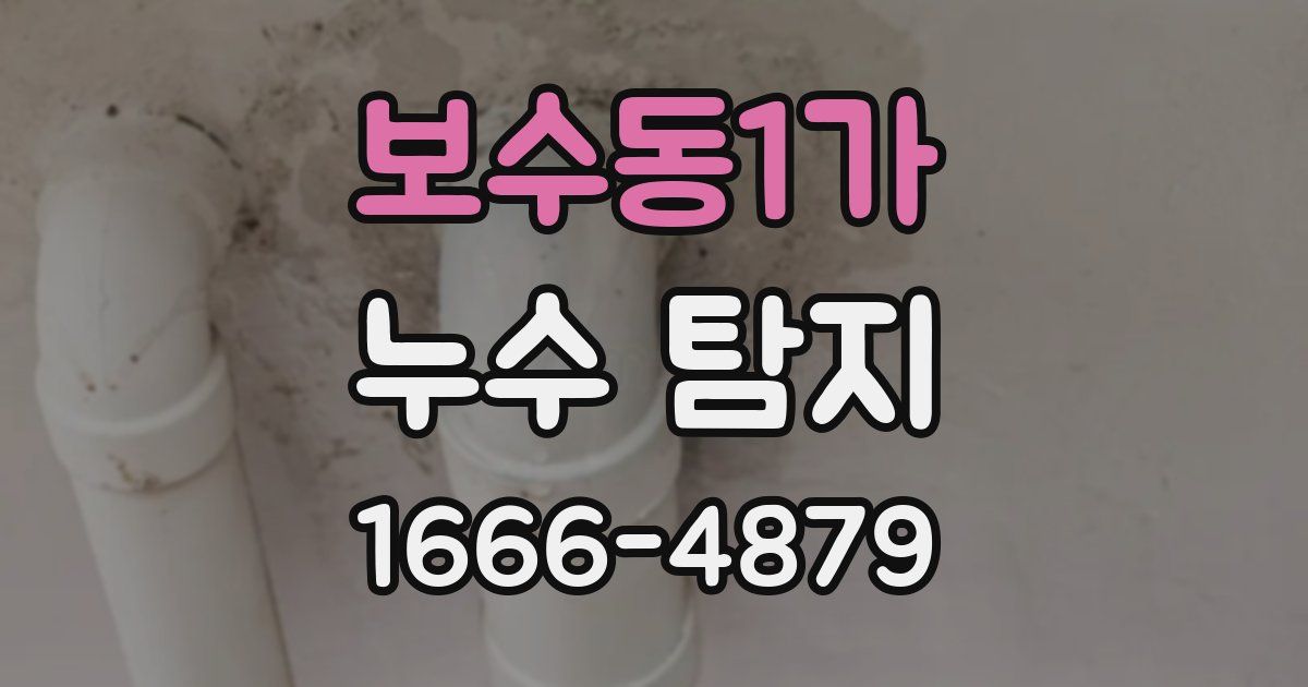 보수동1가 누수 탐지