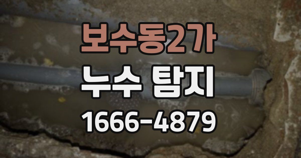 보수동2가 누수 탐지