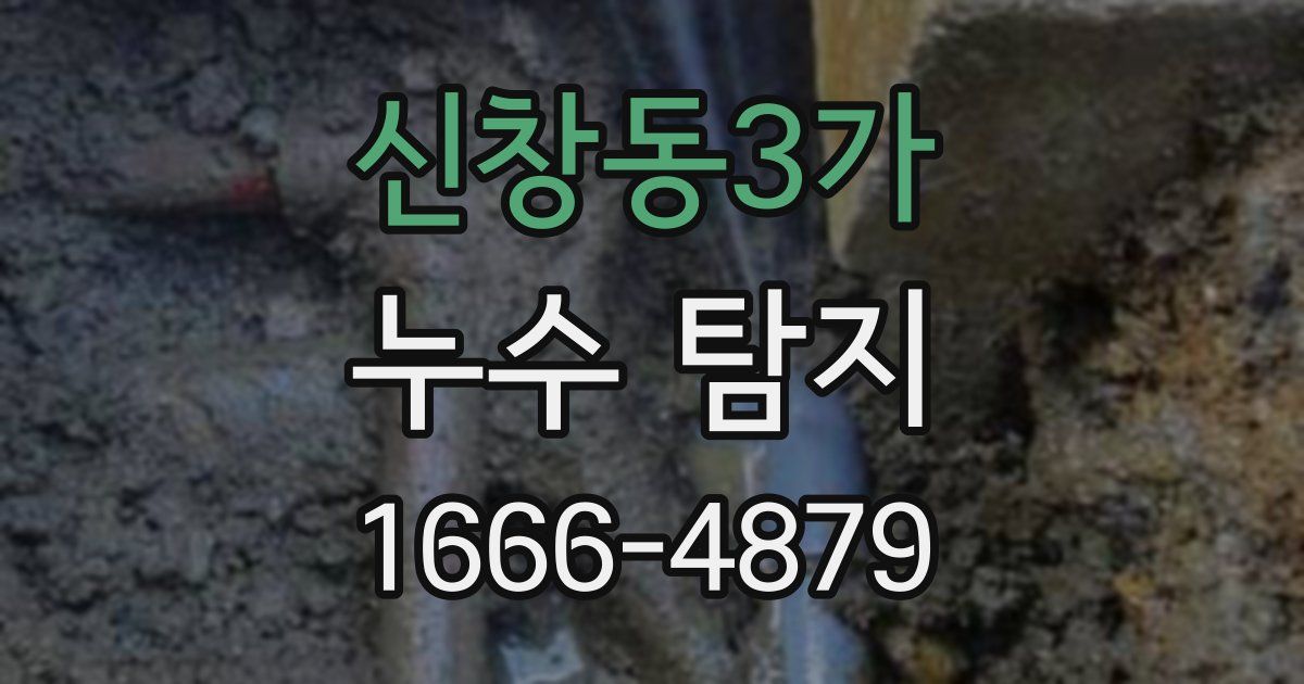 신창동3가 누수 탐지