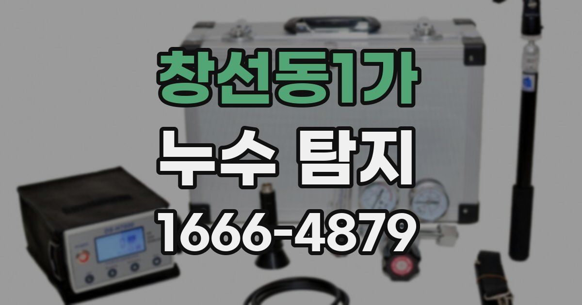 창선동1가 누수 탐지