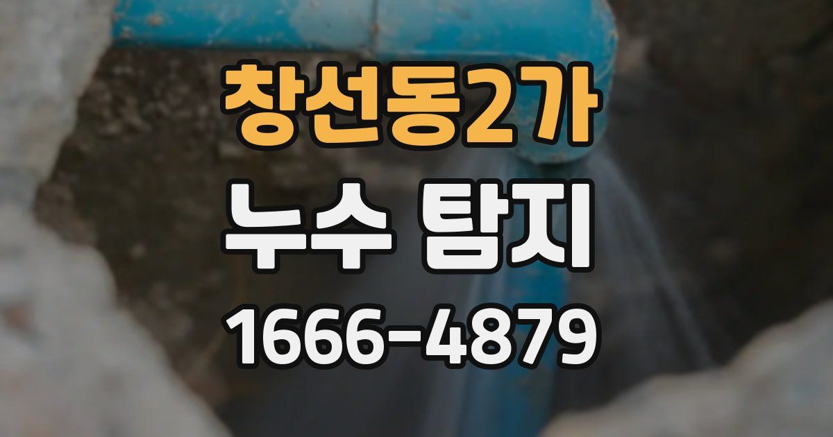 창선동2가 누수 탐지