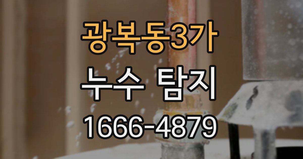 광복동3가 누수 탐지