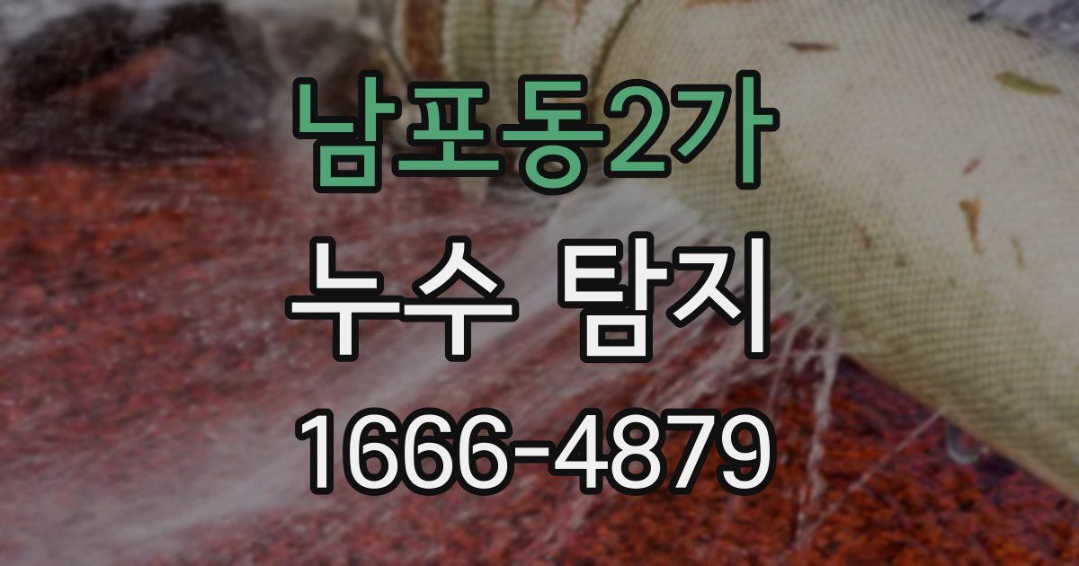 남포동2가 누수 탐지