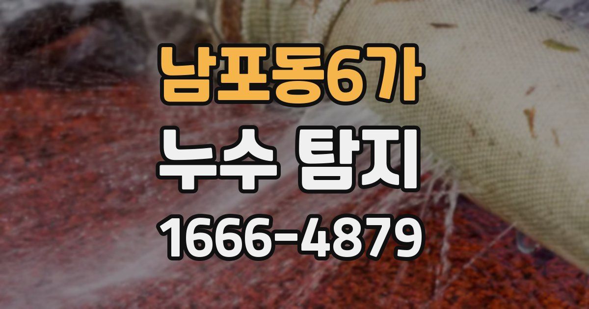 남포동6가 누수 탐지