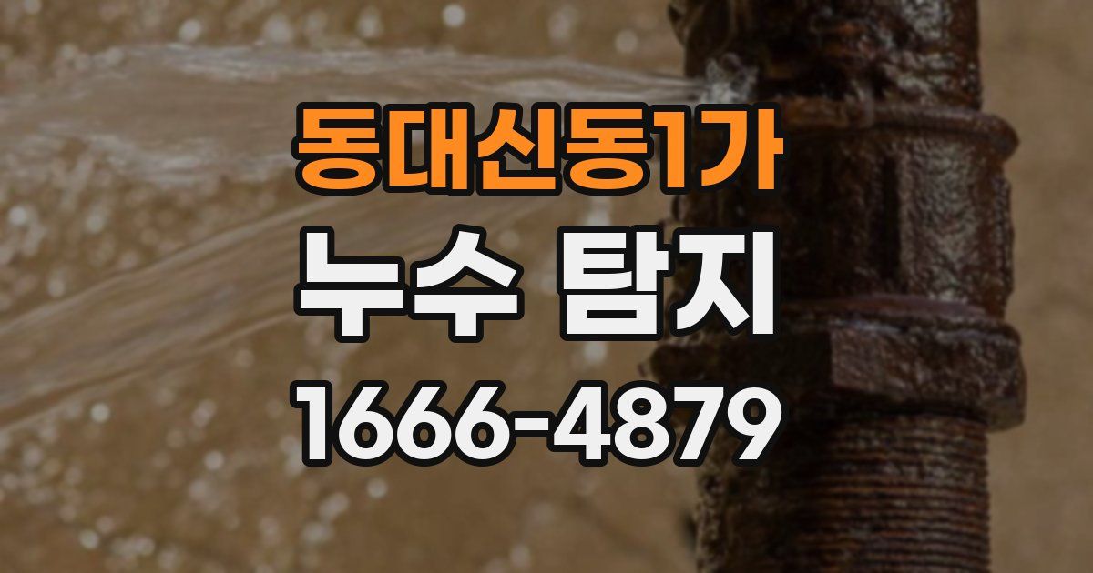 동대신동1가 누수 탐지