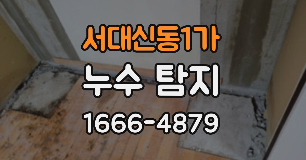 서대신동1가 누수 탐지