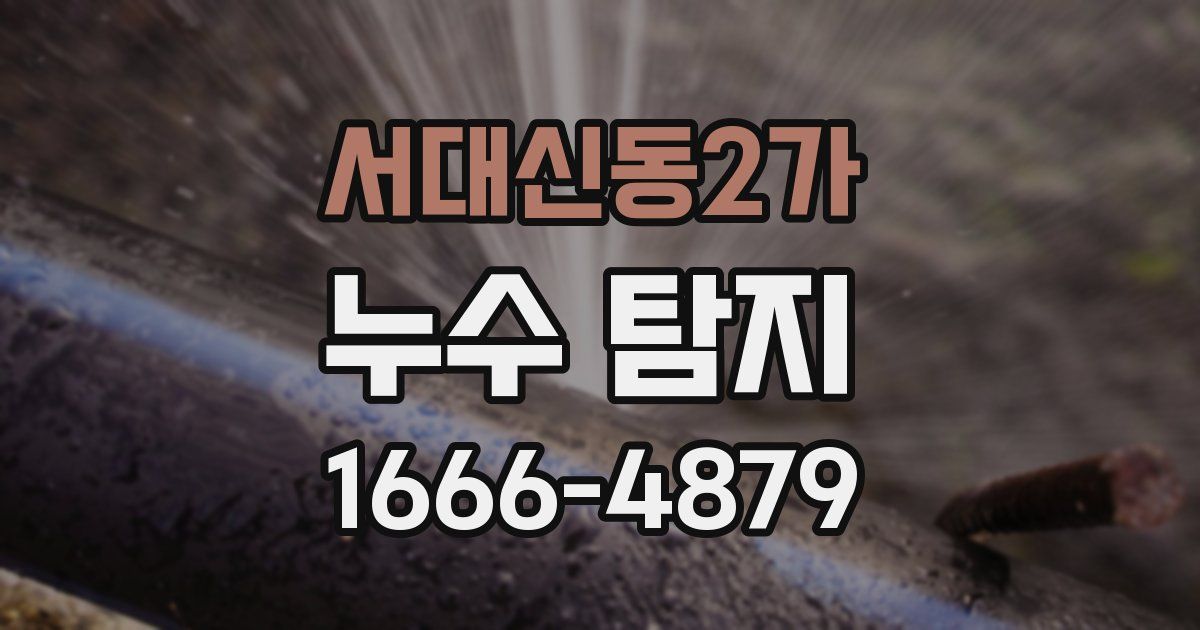 서대신동2가 누수 탐지