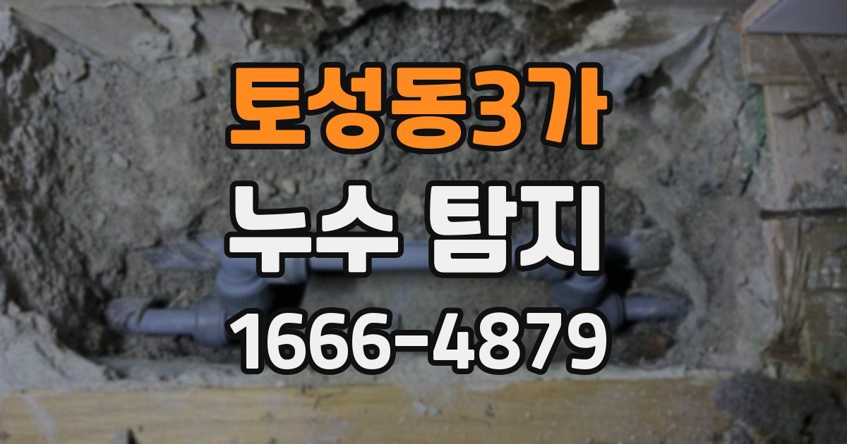 토성동3가 누수 탐지