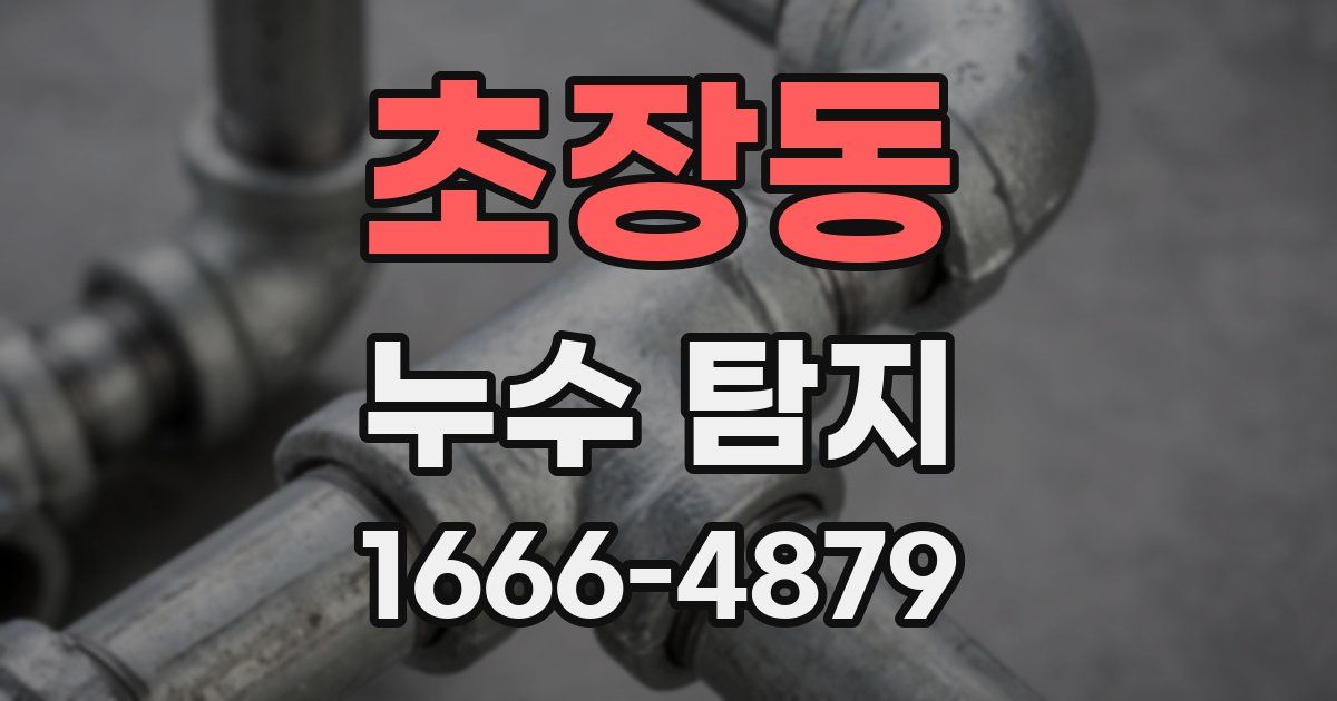 초장동 누수 탐지
